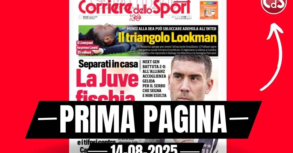prima pagina corriere dello sport hojlund il milan avanza segnali positivi