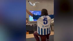 VIDEO / Adani fa il gabbiano davanti alla tv per De Zerbi