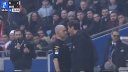 Lione, Fonseca impazzisce! Testa a testa con l’arbitro che lo espelle