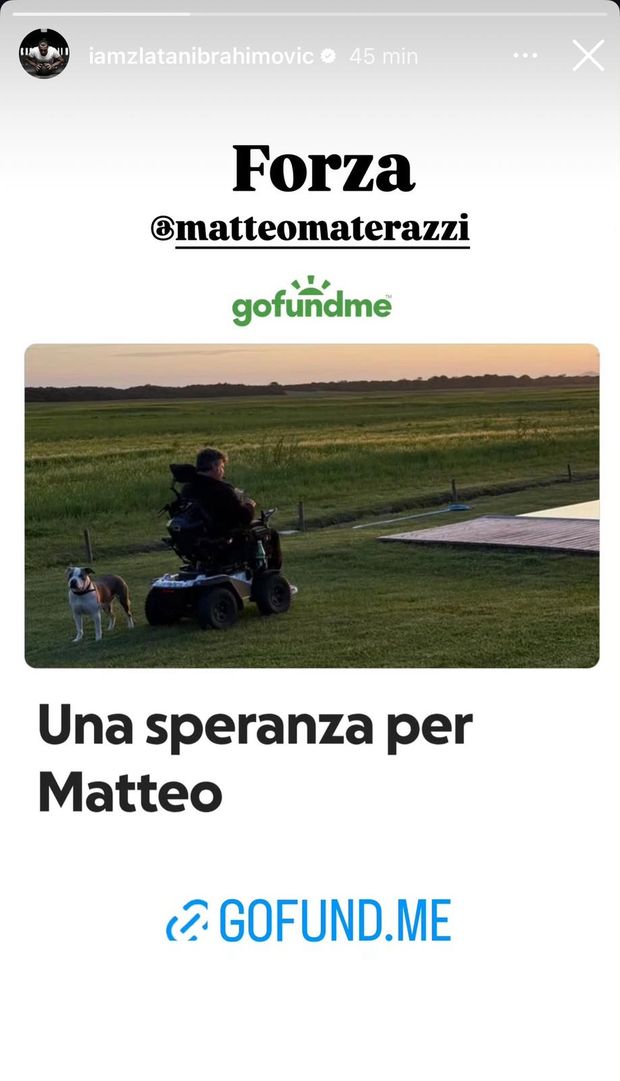 Ibrahimovic oltre la rivalità con Materazzi: il gesto di Zlatan per il fratello colpito dalla SLA- immagine 2