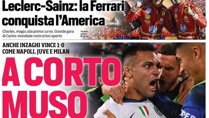 PRIMA PAGINA CORRIERE DELLO SPORT OGGI: “Conte ancora decisivo. Soffre, cambia, vince” prima pagina corriere dello sport oggi