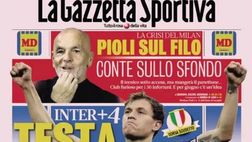 LA PRIMA PAGINA DELLA GAZZETTA DELLO SPORT: “Ride Mou, sorpasso Roma e crollo Napoli”