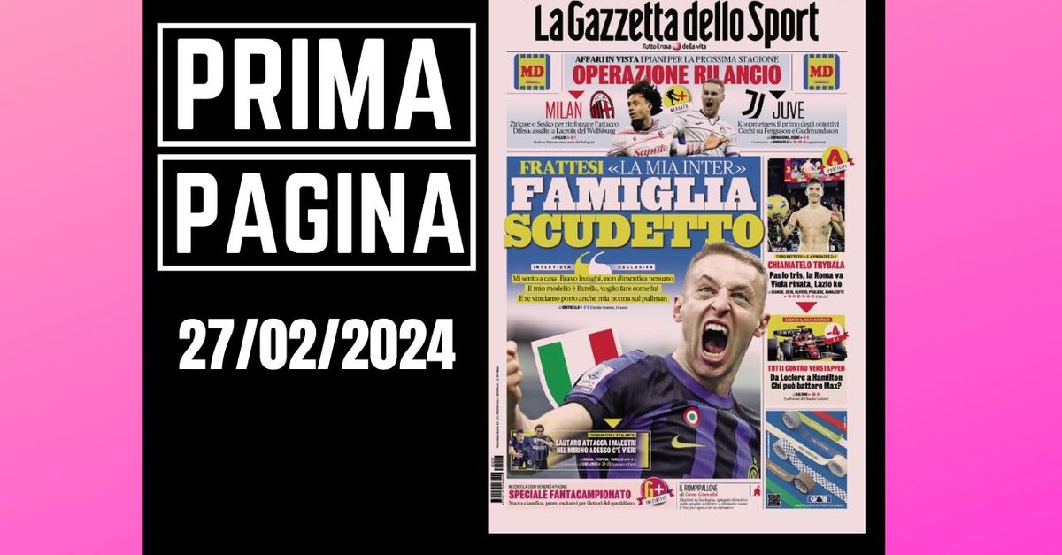 Prima pagina Gazzetta dello Sport: Milan, Zirkzee o Sesko per l’attacco