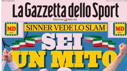 PRIMA PAGINA GAZZETTA DELLO SPORT OGGI: “Allegri va a mille: “La mia Juve come Jannik”