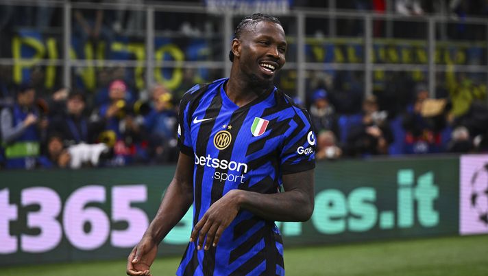 MILAN, ITALY - MAY 06: Marcus Thuram of FC Internazionale Milano celebrates after the victory during the UEFA Champions League 2024/25 Semi Final Second Leg match between FC Internazionale Milano and FC Barcelona at Giuseppe Meazza Stadium on May 06, 2025 in Milan, Italy. (Photo by Mattia Ozbot - Inter/Inter via Getty Images) Mondiale per Club, ecco Monterrey-Inter: i messicani sono spesso presenti - immagine 1