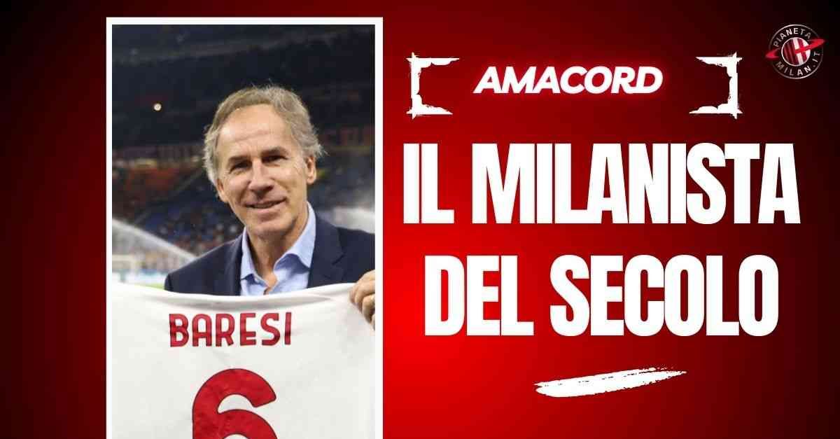 Baresi, il Milanista del Secolo. Marani: “Non è scappato neanche alla Serie B” Baresi, il Milanista del Secolo. Marani: “Non è scappato neanche alla Serie B”