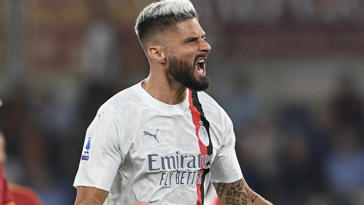Olivier Giroud AC Milan Roma-Milan 1-2 Serie A 2023-2024
