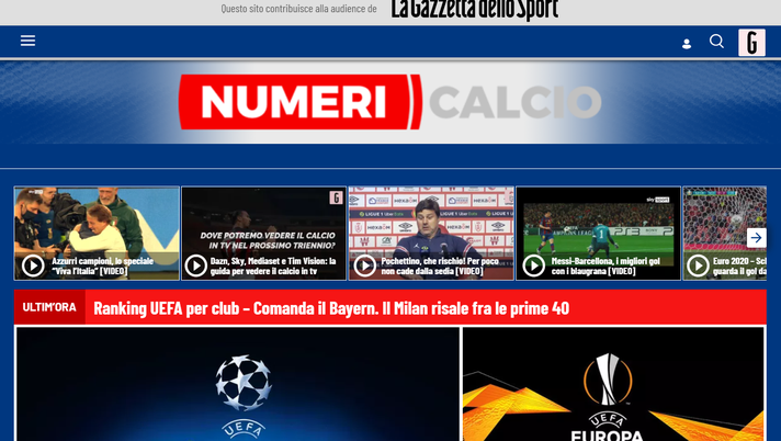 Su Numericalcio.it tutte le statistiche del calcio che… “conta” - immagine 1