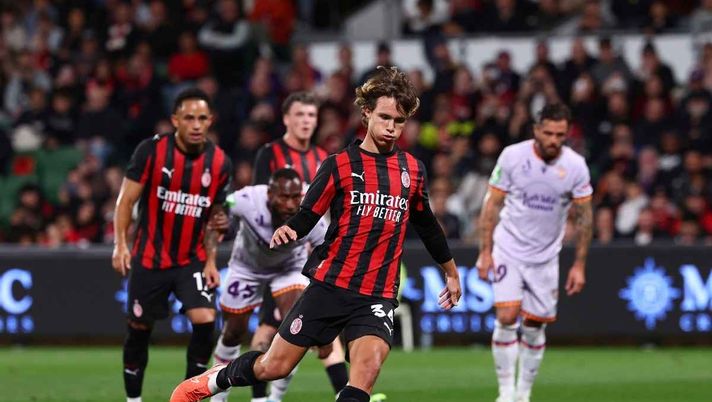 Il gol su rigore di Christian Comotto (centrocampista AC Milan) durante l'amichevole Perth Glory-Milan | News (Getty Images) gol Christian Comotto AC Milan amichevole Perth Glory-Milan