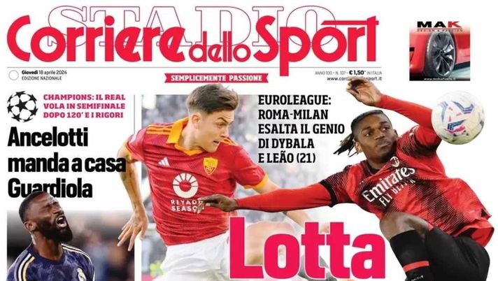 PRIMA PAGINA CORRIERE DELLO SPORT OGGI: “Sudakov chiama il Napoli” - immagine 1