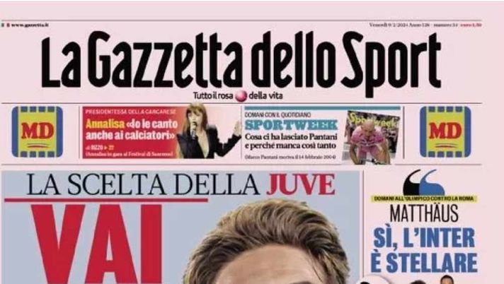 PRIMA PAGINA GAZZETTA DELLO SPORT: “Leao-Kvara, questione di dribbling” - immagine 1