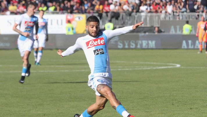 CAGLIARI, ITALY - DECEMBER 11: Lorenzo Insigne of Napoli in action during the Serie A match between Cagliari Calcio and SSC Napoli at Stadio Sant'Elia on December 11, 2016 in Cagliari, Italy. (Photo by Enrico Locci/Getty Images) Napoli-Torino, attenti a quei tre: Hamsik, Zielinski e Insigne - immagine 1