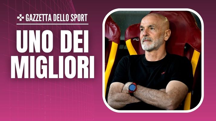 Stefano Pioli (allenatore rossonero) qui in Roma-Milan 2-1 (Europa League 2023-2024) | AC Milan News (Getty Images) Stefano Pioli AC Milan Roma-Milan 2-1 Europa League 2023-2024