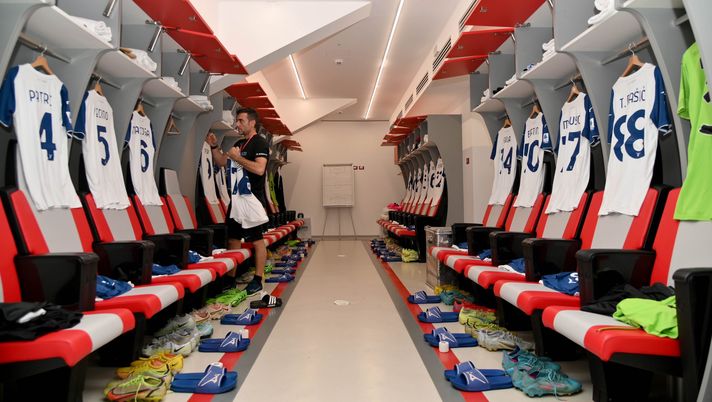 Spogliatoio Lazio contro la Cremonese Spogliatoio Lazio contro la Cremonese