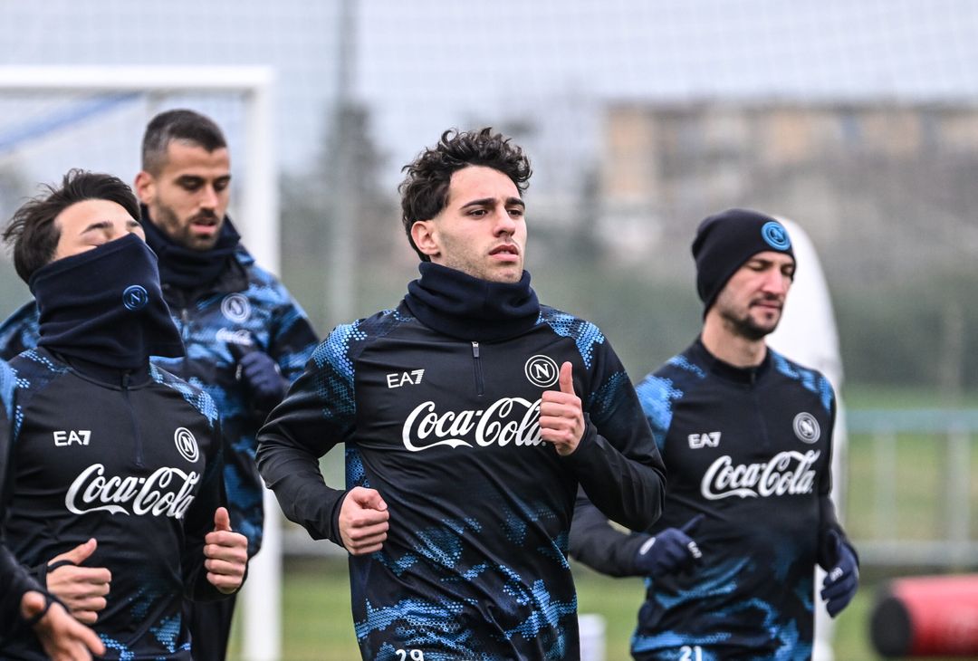 Il primo allenamento di Luis Hasa con il Napoli