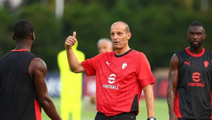 Massimiliano Allegri AC Milan allenamento Milanello