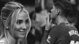 Morata, gol alla prima in Liga con l’Atletico. In tribuna Alice con i figli