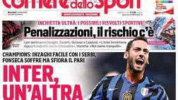 PRIMA PAGINA CORRIERE DELLO SPORT OGGI: “Inchiesta ultrà: i possibili risvolti sportivi”