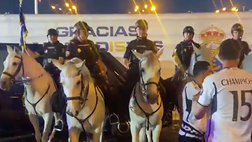 Real Madrid, l’agente di polizia a cavallo è il padre di Carvajal. E appena arriva la Coppa…