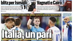 PRIMA PAGINA TUTTOSPORT OGGI: “Italia, un pari da Pellegrini”