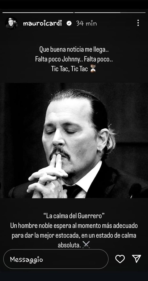 Icardi, ancora un riferimento a Deep: “Manca poco Johnny. Un uomo nobile aspetta…”- immagine 3