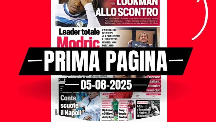 Prima pagina Corriere dello Sport: Galliani torna al Milan. Svolta Jashari