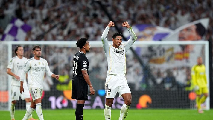 Jude Bellingham, Real Madrid, match-winner nella sfida con la Juventus di Champions League (Foto di Angel Martinez/Getty Images) Mentalità, cuore e rimpianti: Madrid o Como, Juve cosa vuoi fare da grande? - immagine 1
