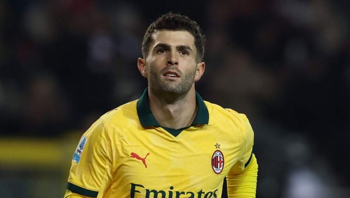 L'esultanza di Christian Pulisic (attaccante AC Milan) per uno dei suoi due gol in Torino-Milan 2-3 (Serie A 2025-2026) | News (Getty Images) Pulisic, il super eroe del Milan: segna come un bomber e il club lavora al rinnovo