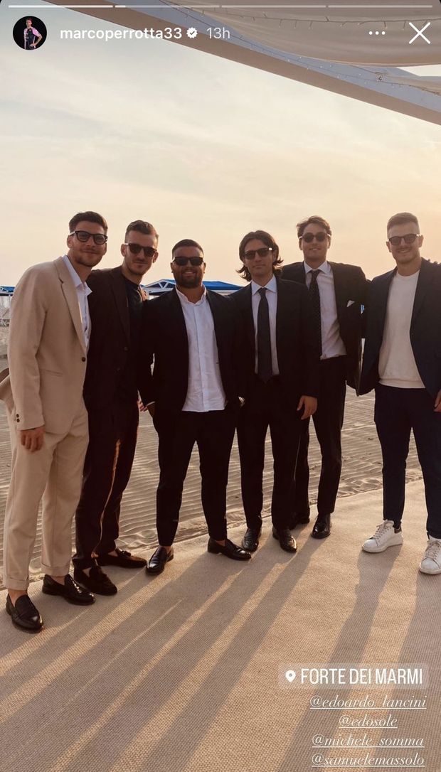 FOTO Palermo: Soleri, Lancini e Massolo al matrimonio dell’ex rosanero Luperini- immagine 2