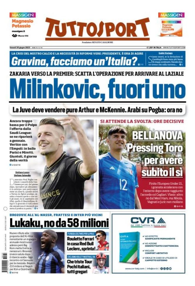 EDICOLA TS – Lukaku, no da 58 mln. Frattesi e Inter più vicini - immagine 1