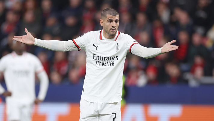 Alvaro Morata AC Milan Bayer Leverkusen-Milan 1-0 Champions League 2024-2025