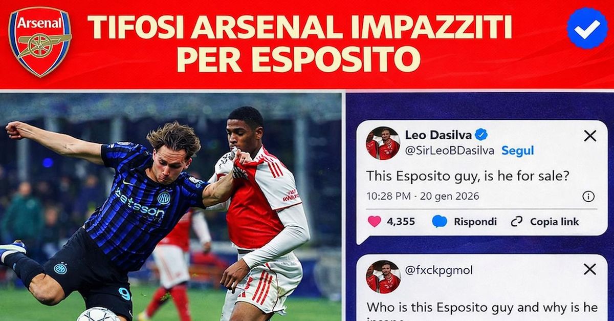 Inter, tifosi dell'Arsenal pazzi per Pio Esposito: "Impressionante, è in vendita?"