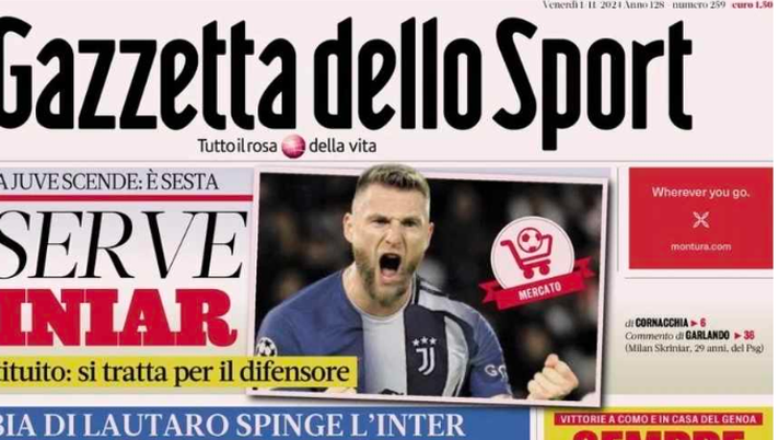 PRIMA PAGINA GAZZETTA DELLO SPORT: “Lautaro, voglia da re” - immagine 1