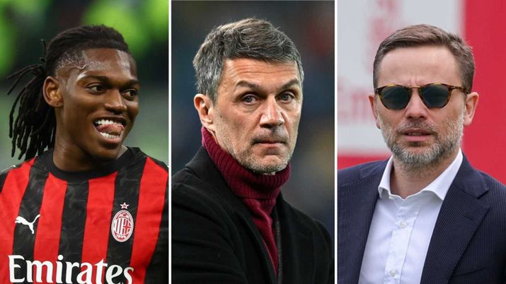 Milan, Rafael Leao, Paolo Maldini e Giorgio Furlani