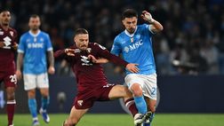 Napoli-Torino 2-1: granata spenti, non basta la rete di Casadei nel finale
