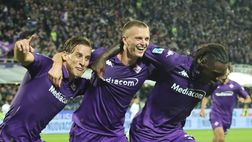 FOTO – Gudmundsson, che paragone! Lui, Bove e Kean come Neymar, Suarez e Messi