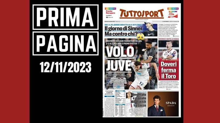 Prima pagina Tuttosport: 'Volo Juventus'
