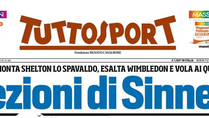 prima pagina tuttosport oggi