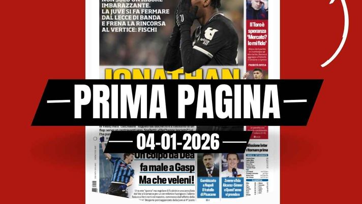 Prima pagina Tuttosport: 'Juventus, Jonathan Danni'