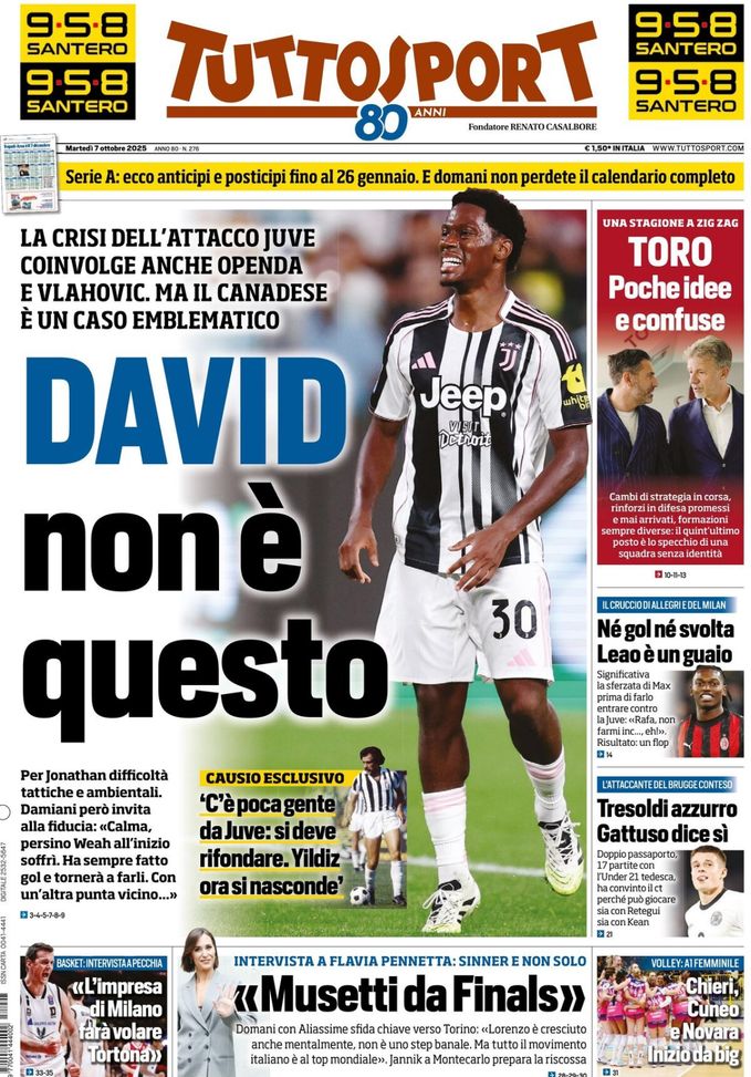 Prima Pagina Tuttosport: “Ne gol ne svolta, Leao è un guaio”- immagine 2