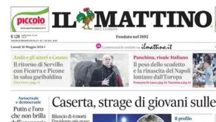 prima pagina il mattino oggi