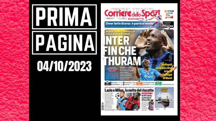 Prima pagina Corriere dello Sport: 'Inter fin che Thuram'