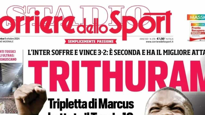 PRIMA PAGINA CORRIERE DELLO SPORT OGGI: “Thiago punta Conte” - immagine 1