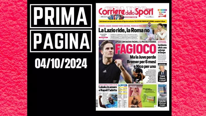 Prima pagina Corriere dello Sport: Inchiesta ultrà: una valanga di Daspo