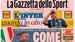 PRIMA PAGINA GAZZETTA DELLO SPORT: “Come Dea comanda”