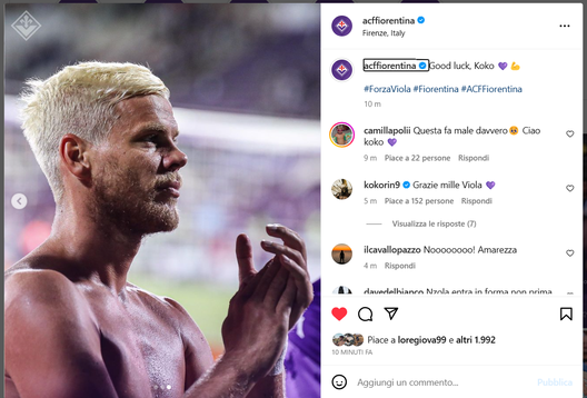 FOTO – La Fiorentina saluta Kokorin e lui risponde: “Grazie Viola”- immagine 2
