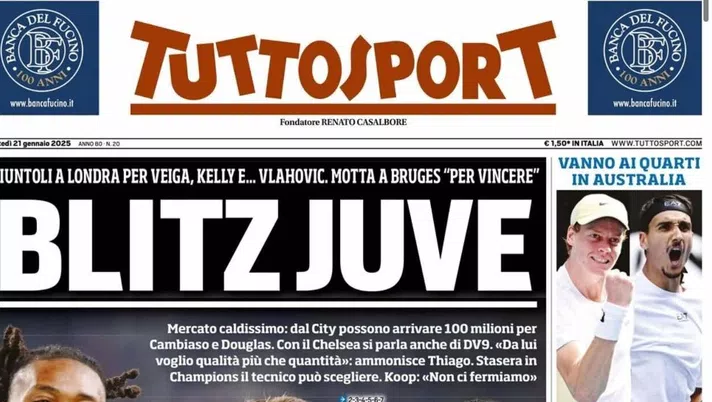 prima pagina tuttosport oggi