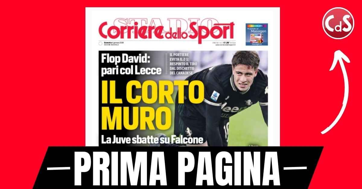 prima pagina corriere dello sport juventus il corto muro da Pianetamilan.it prima pagina corriere dello sport juventus il corto muro