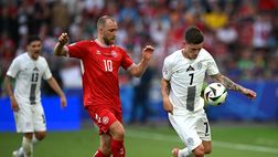 Euro 2024, Slovenia-Danimarca 1-1: Eriksen illude, Janza rovina la festa danese