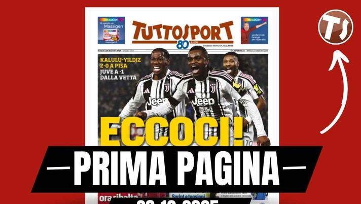 Prima pagina Tuttosport: 'Inter, Milan e Napoli, sprint e tensioni'